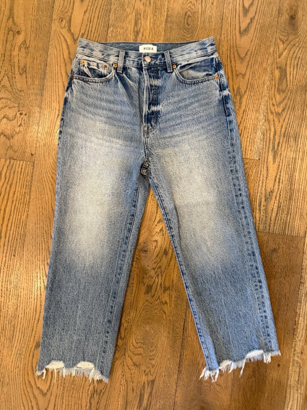 PISTOLA Cassie Crop Straight Leg Era Vintage Wash